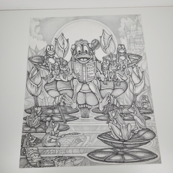 VTG Dan Thompson Fine Arts Advanced Adult Coloring Pages 7 Fantasy Dragon Fairy - Picture 5 of 9